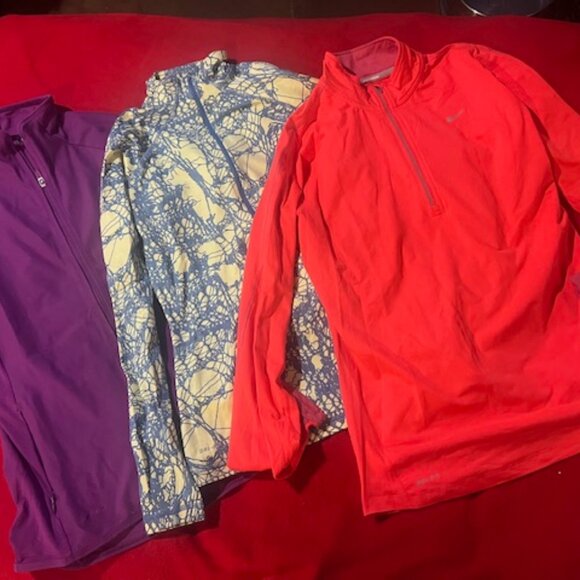 Lot of 3 Nike Women’s Running Half-Zip Pullover Tops Size M & L – Excellent Cond - Picture 1 of 7